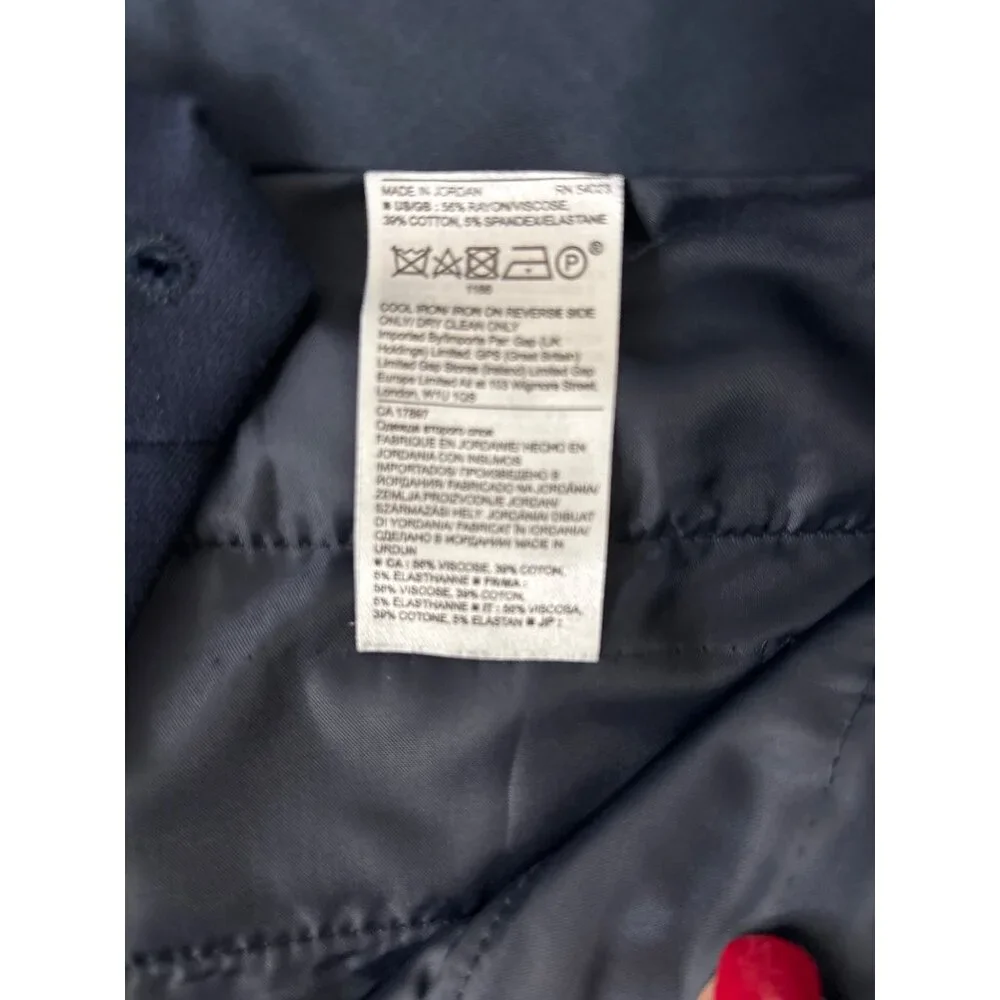 Banana Republic Women's Navy Track Inspired Sloan Style Trouser Pants Size 12 - Picture 5 of 8